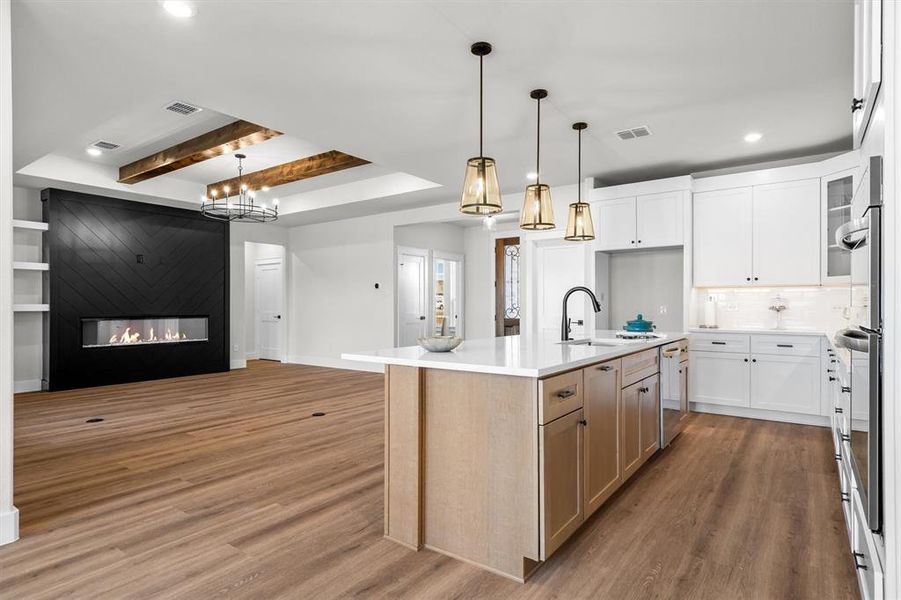 Furnished interior view inside a new home in Green Prairie Estates, Dish (Image 6). Furnished interior view inside a new home in Green Prairie Estates, Dish (Image 6).