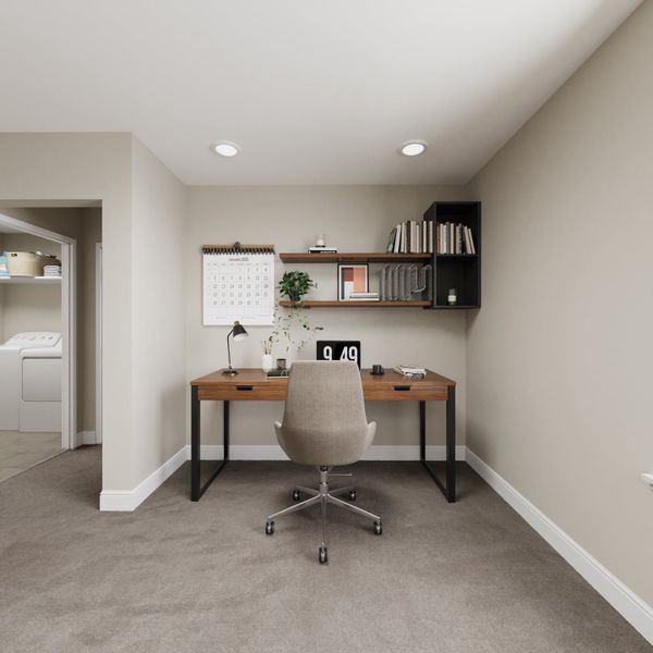 Representative furnished interior of a home built from the Vista by Taylor Morrison in Sugar Creek Alpine Collection, Loveland (Image 3).
