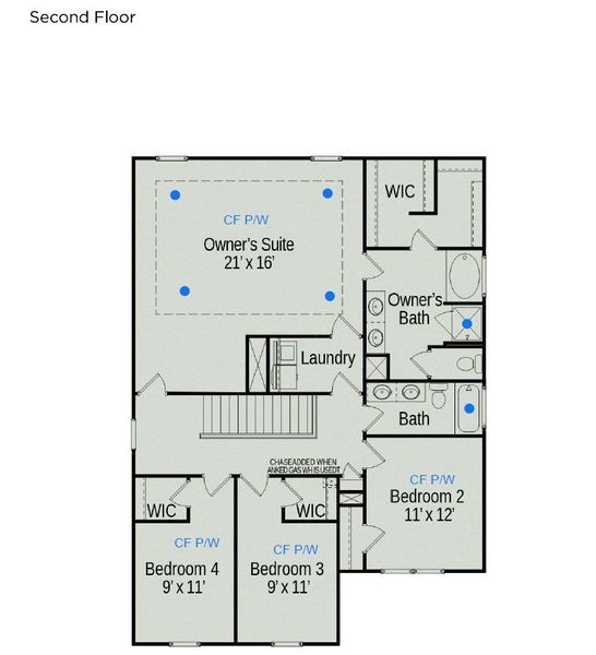 2D floor plan layout of this home in Hampshire Hills, Columbia, TN (Image 6).