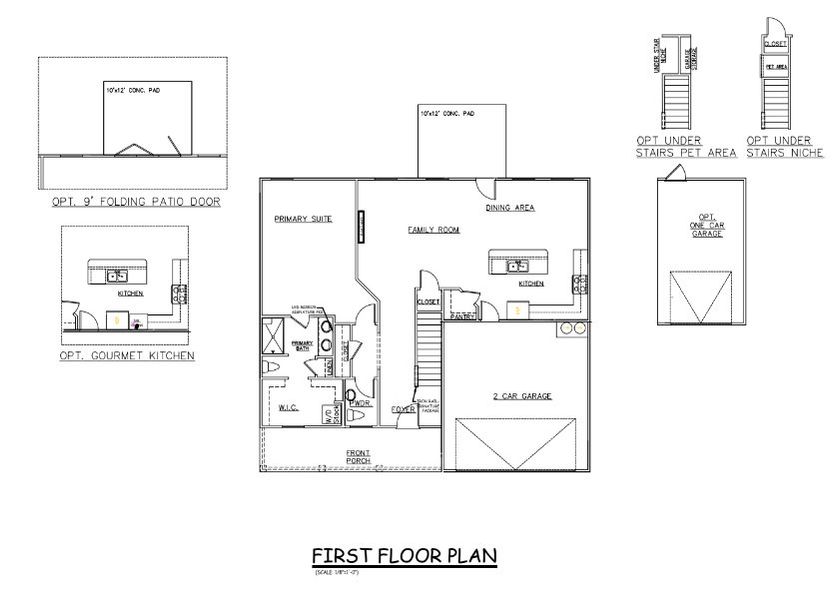 2D floor plan layout for the Mira - Single Family Homes by Dream Finders Homes in Conner Springs, Social Circle, GA (Image 3).