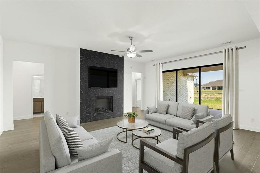 Furnished interior view inside a new home in Berkshire Estates, Mesquite (Image 10).