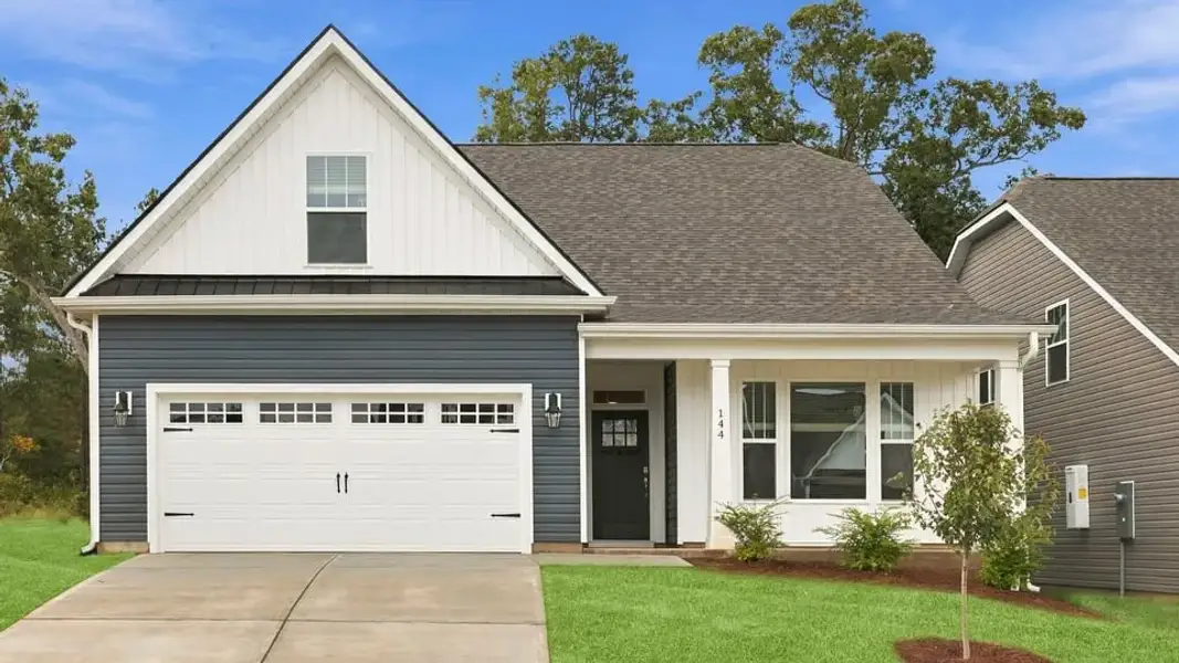 Front exterior of a new home in Briargate, Fountain Inn, SC, highlighting curb appeal (Image 1). Front exterior of a new home in Briargate, Fountain Inn, SC, highlighting curb appeal (Image 1).