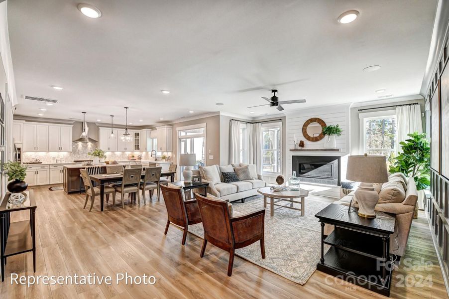 Open Family Room/ Kitchen