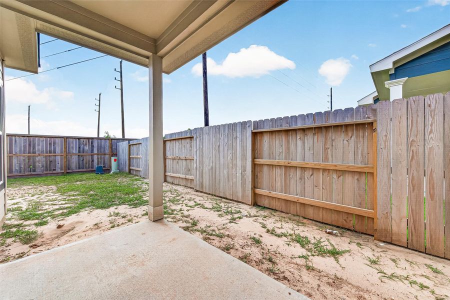 Exterior details and patio area of a home in La Segarra, Brookshire (Image 4). Exterior details and patio area of a home in La Segarra, Brookshire (Image 4).