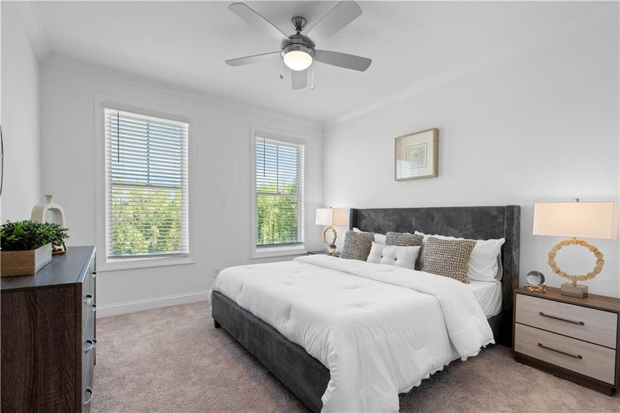 Furnished interior view inside a new home in Market Square at Sawnee Village, Cumming (Image 17).