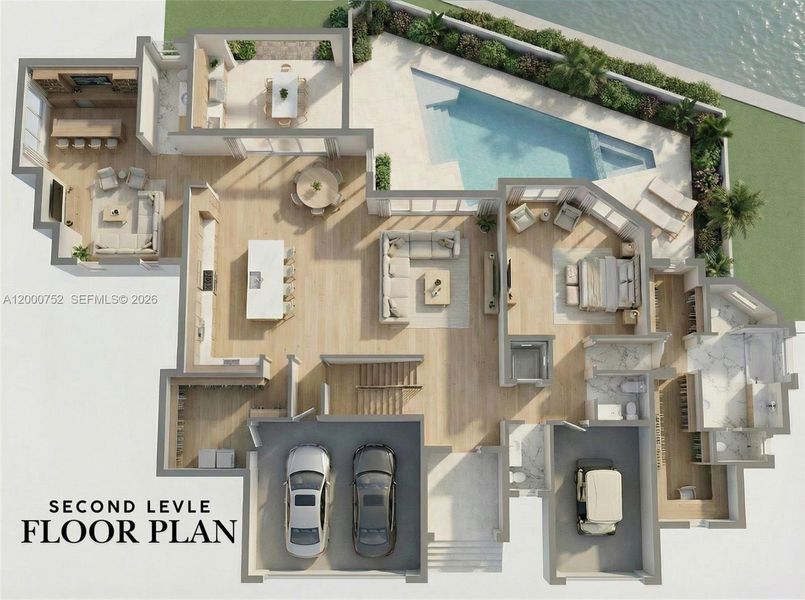 2D floor plan layout of this home in , Marco Island, FL (Image 4).