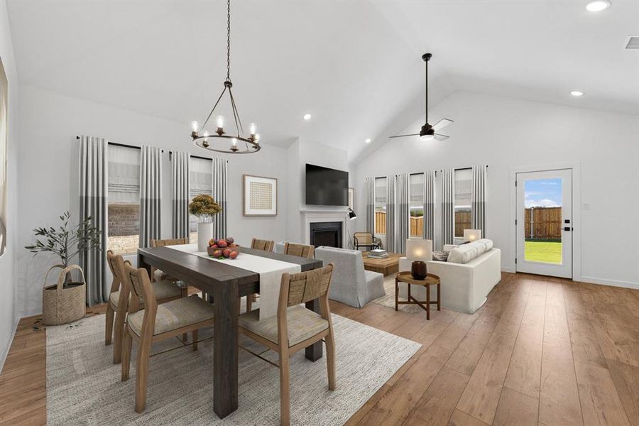 Furnished interior view inside a new home in Aspire at Noble Ridge, Howe (Image 14). Furnished interior view inside a new home in Aspire at Noble Ridge, Howe (Image 14).