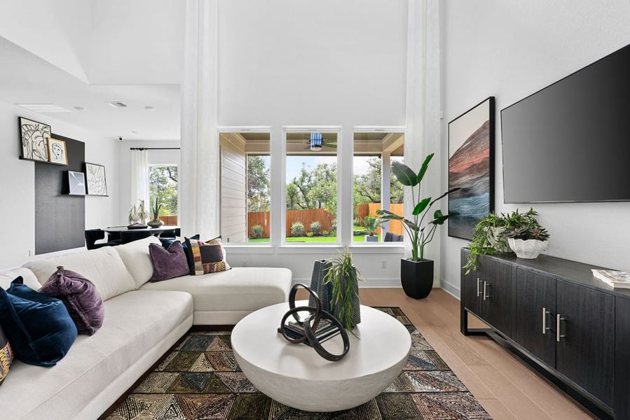 Furnished interior view inside a new home in Park Collection at Heritage, Dripping Springs (Image 18).