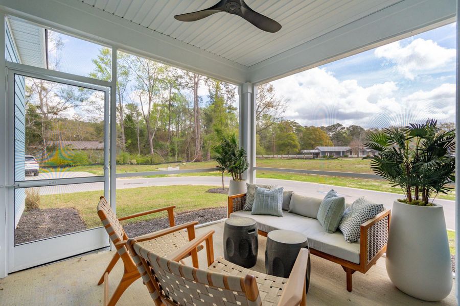 Exterior details and patio area of a home in Sweetgrass Station, Summerville (Image 33). Exterior details and patio area of a home in Sweetgrass Station, Summerville (Image 33).