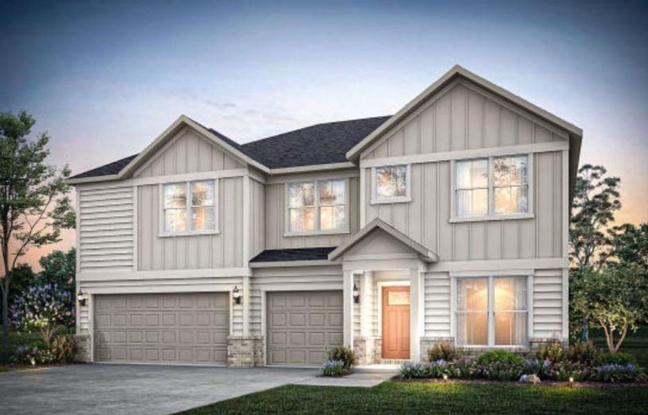 Front exterior of a new home in Hamilton Place, Cartersville, GA, highlighting curb appeal (Image 1). Front exterior of a new home in Hamilton Place, Cartersville, GA, highlighting curb appeal (Image 1).