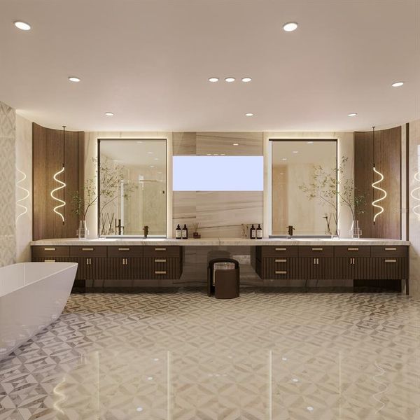 Furnished interior view inside a new home in , Tampa (Image 9). Furnished interior view inside a new home in , Tampa (Image 9).
