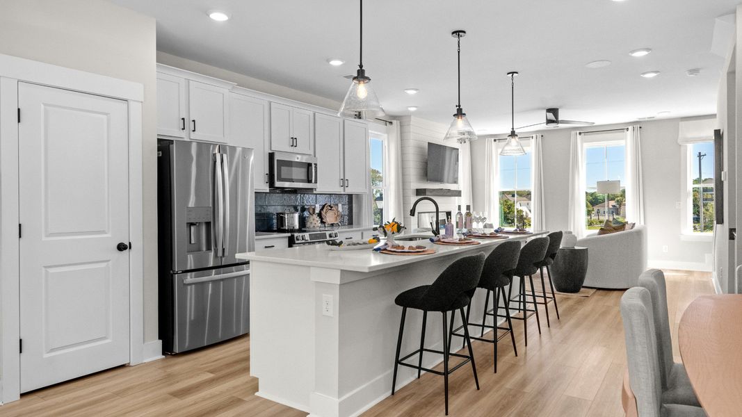 Furnished interior view inside a new home in Park Circle Townhomes, North Charleston (Image 13).