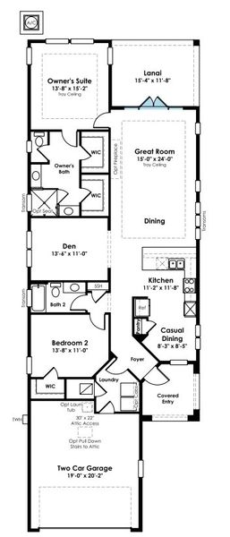 2D floor plan layout of this home in NatureWalk at Watersound Origins, Inlet Beach, FL (Image 3). 2D floor plan layout of this home in NatureWalk at Watersound Origins, Inlet Beach, FL (Image 3).