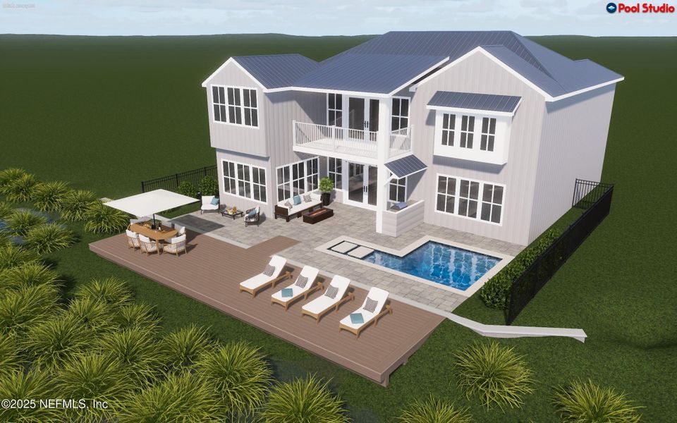 Front exterior of a new home in , Jacksonville, FL, highlighting curb appeal (Image 18).