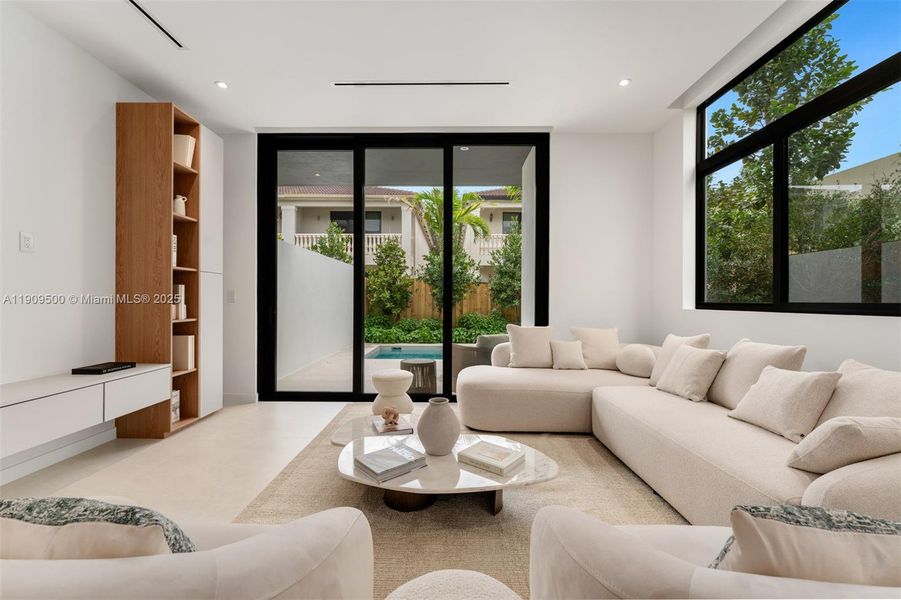 Furnished interior view inside a new home in , Miami (Image 16). Furnished interior view inside a new home in , Miami (Image 16).