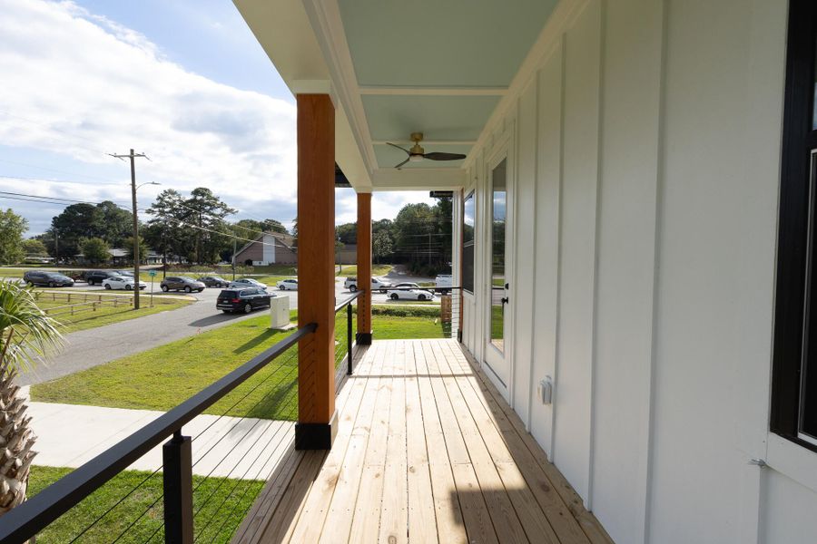 Exterior details and patio area of a home in , North Charleston (Image 42).