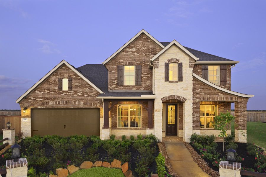 Representative exterior photo of a completed home built from the Lockhart by Beazer Homes in Amira: Hilltop Collection, Tomball, TX (Image 19).