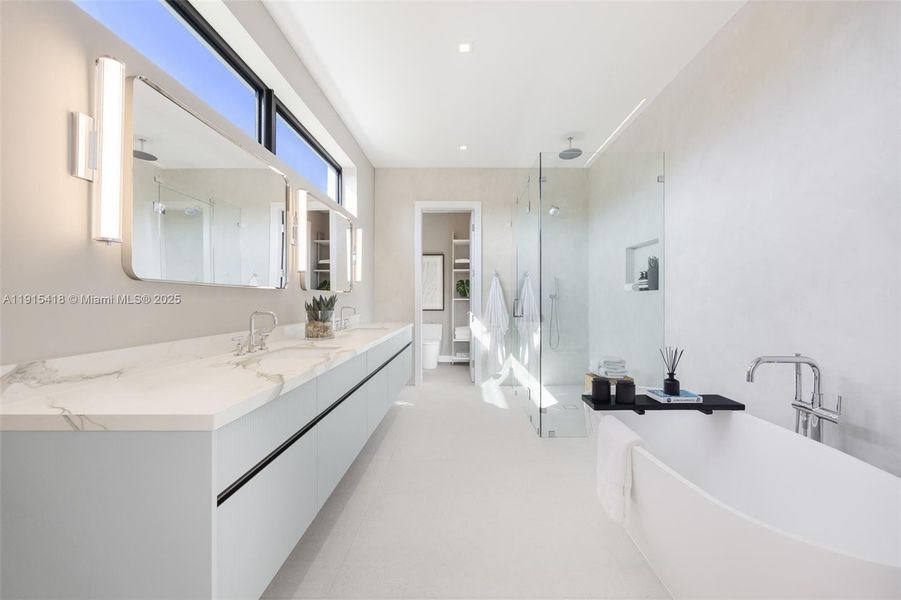 Furnished interior view inside a new home in , Miami (Image 11).