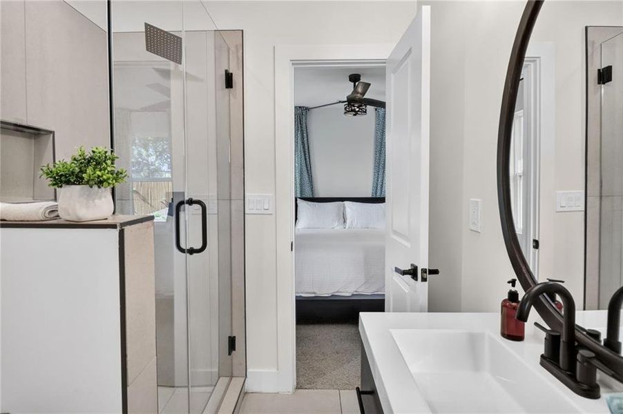 Furnished interior view inside a new home in , Atlanta (Image 38).