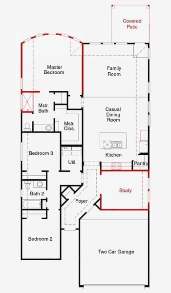 2D floor plan layout of this home in The Highlands, Porter, TX (Image 4). 2D floor plan layout of this home in The Highlands, Porter, TX (Image 4).
