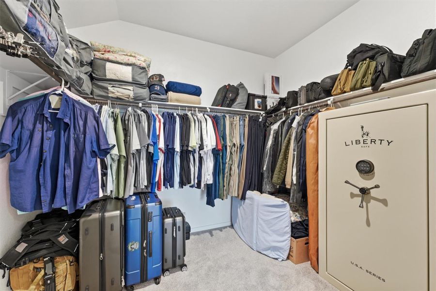 Primary walk in closet Primary walk in closet