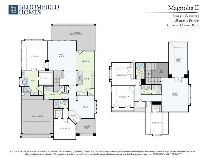 2D floor plan layout of this home in Wildflower Ranch, Fort Worth, TX (Image 2).