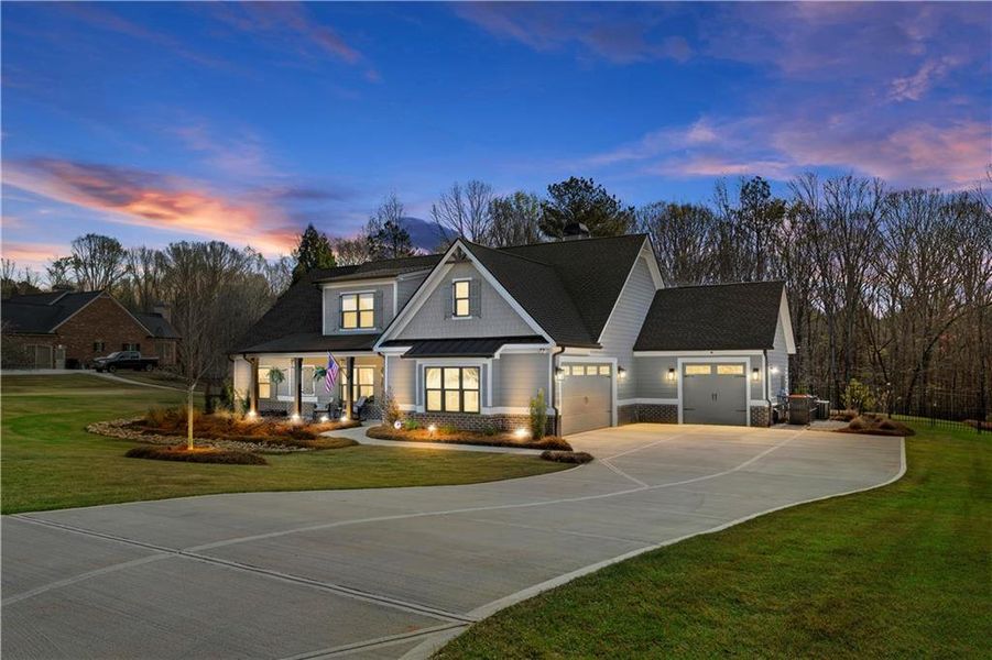 Front exterior of a new home in , Monroe, GA, highlighting curb appeal (Image 27).