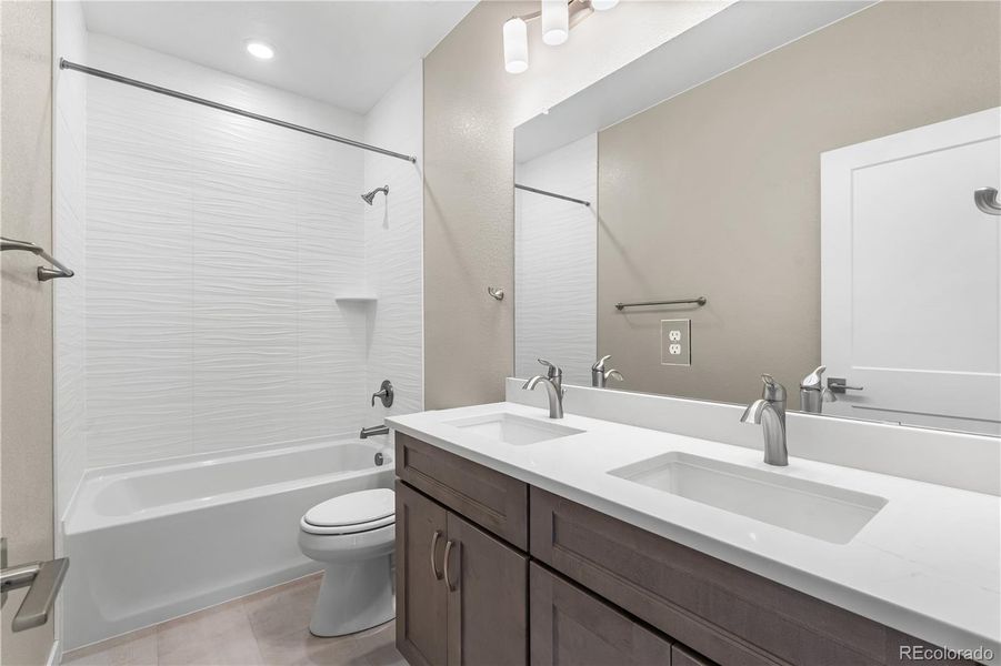 Furnished interior view inside a new home in Harmony at Solstice, Littleton (Image 18).