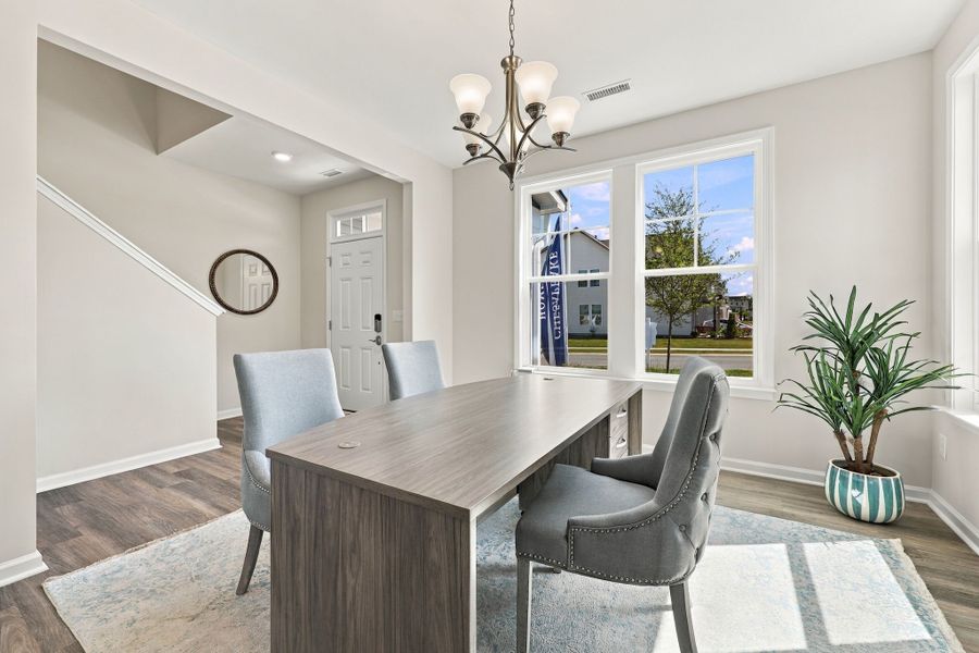 Furnished interior view inside a new home in Neill's Pointe, Angier (Image 19). Furnished interior view inside a new home in Neill's Pointe, Angier (Image 19).