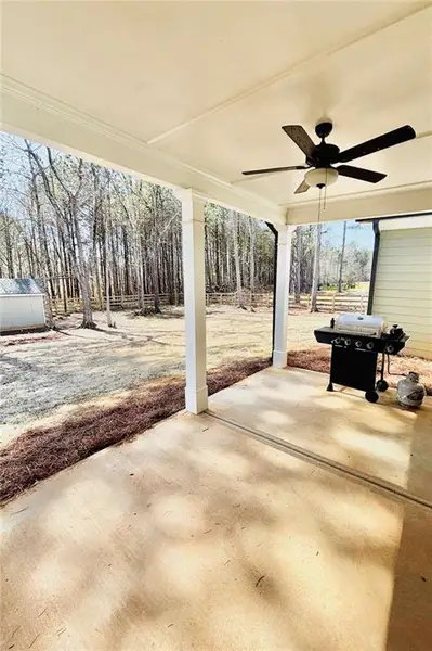 Exterior details and patio area of a home in Belle Woode Estates, Monroe (Image 3).
