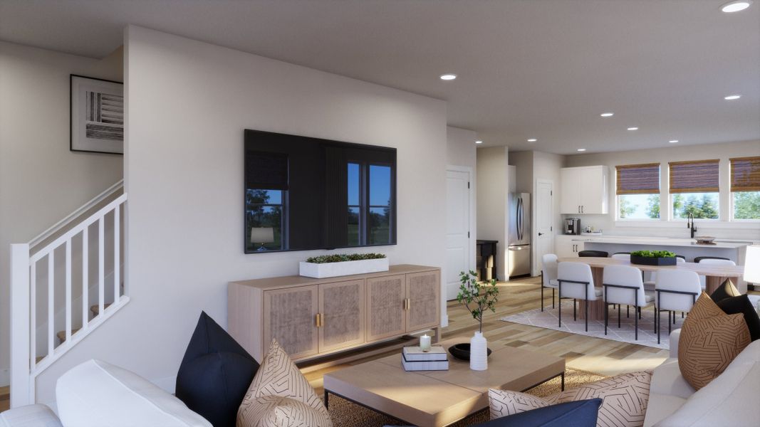 Representative furnished interior of a home built from the 1 by Trumark Homes in Berkeley Villas, Denver (Image 3).