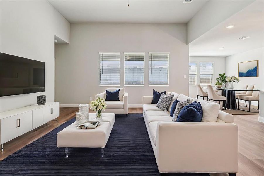 Furnished interior view inside a new home in Lakehaven - Premier Series, Farmersville (Image 6). Furnished interior view inside a new home in Lakehaven - Premier Series, Farmersville (Image 6).