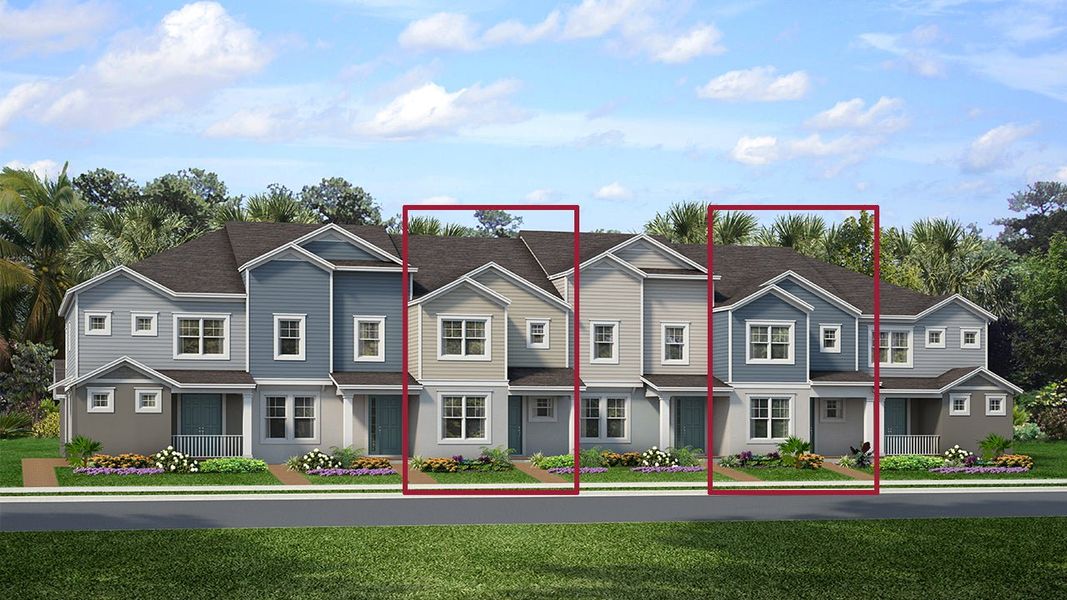 Representative exterior photo of a completed home built from the Madison by Park Square Residential in The Residences at Emerson Park, Apopka, FL (Image 7).