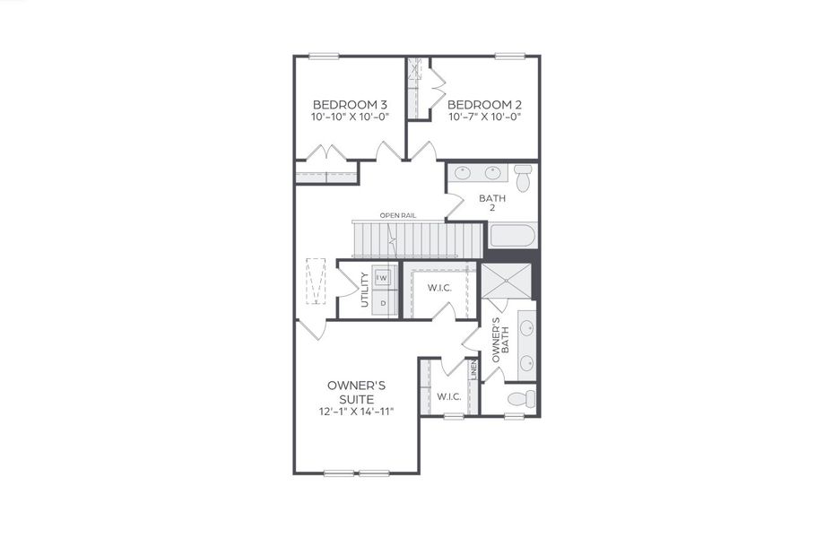 2D floor plan layout of this home in Enclave at Chadwick Farms, Northlake, TX (Image 5).
