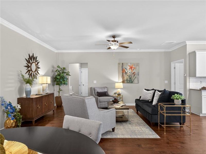 Furnished interior view inside a new home in Creekwood, Powder Springs (Image 12).