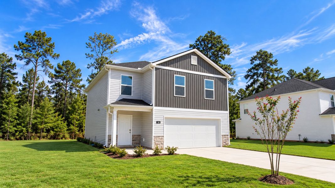 Front exterior of a new home in Evergreen Landing, Rossville, GA, highlighting curb appeal (Image 20).