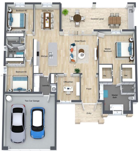 2D floor plan layout of this home in , Cape Coral, FL (Image 5).