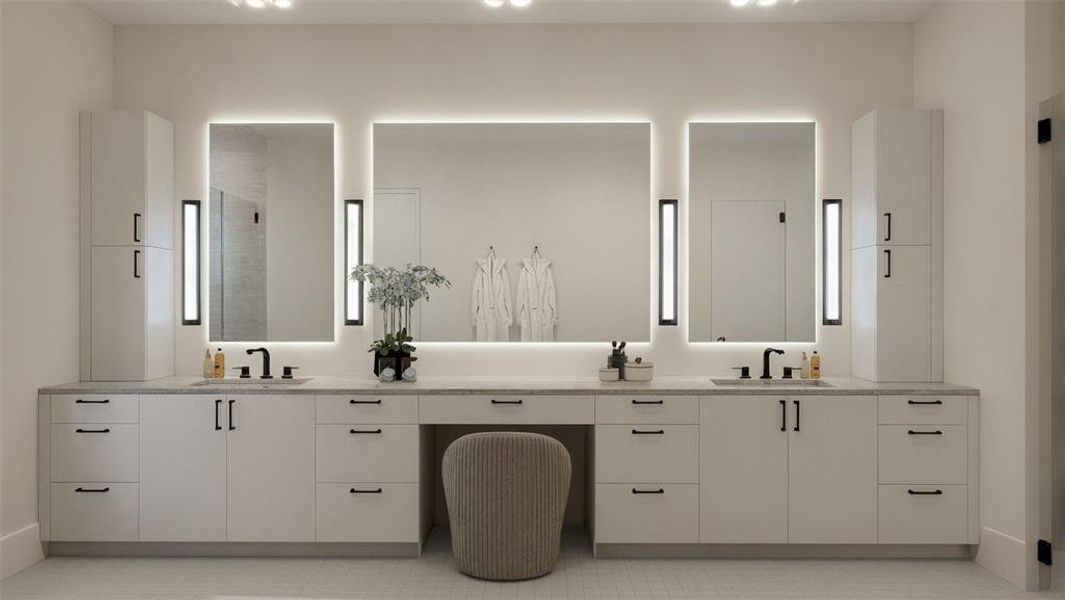 Furnished interior view inside a new home in , Dallas (Image 12).