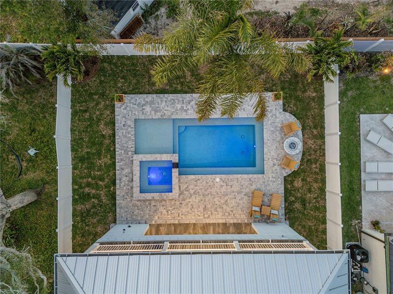 Exterior details and patio area of a home in , New Smyrna Beach (Image 42).