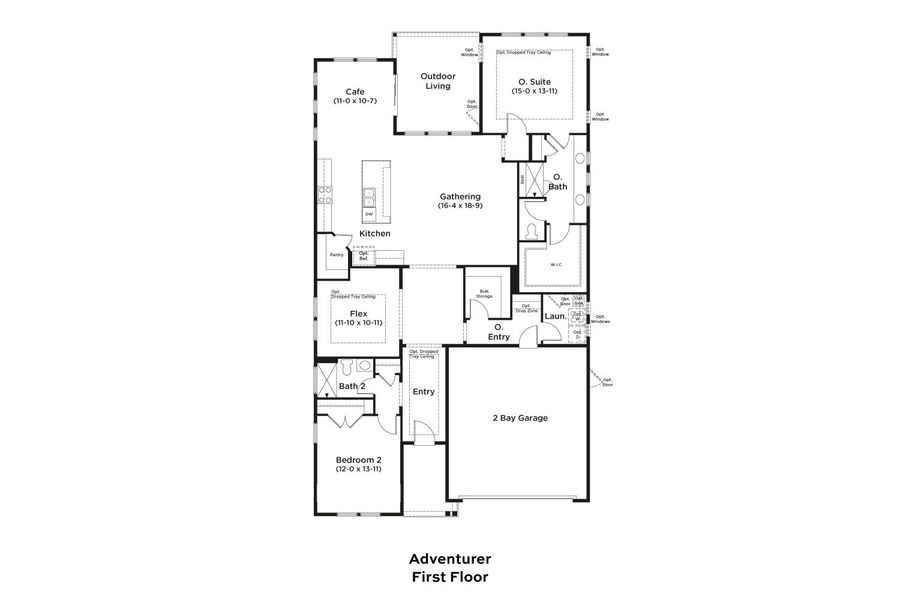 2D floor plan layout of this home in Summerwind Crossing at Lakes of Cane Bay, Summerville, SC (Image 20).
