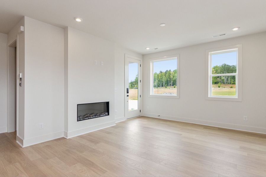 Representative unfurnished interior of a home built from the Lumen C by Homes by Dickerson in Chatham Park, Pittsboro (Image 10).
