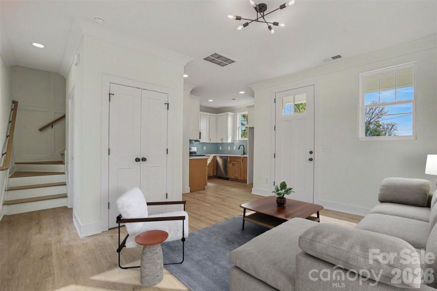 Furnished interior view inside a new home in , Charlotte (Image 7). Furnished interior view inside a new home in , Charlotte (Image 7).