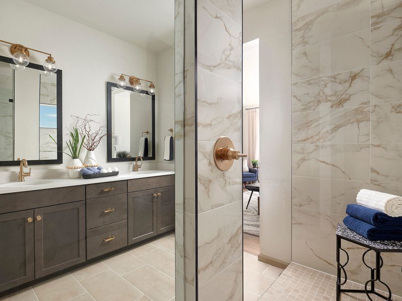 Furnished interior view inside a new home in The Aurora Highlands, Aurora (Image 7).