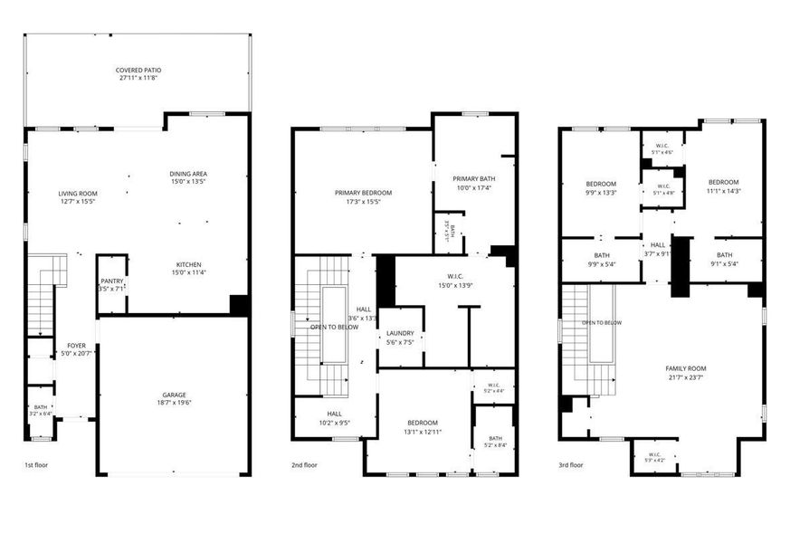 2D floor plan layout of this home in Spring Valley Creek, Houston, TX (Image 5).