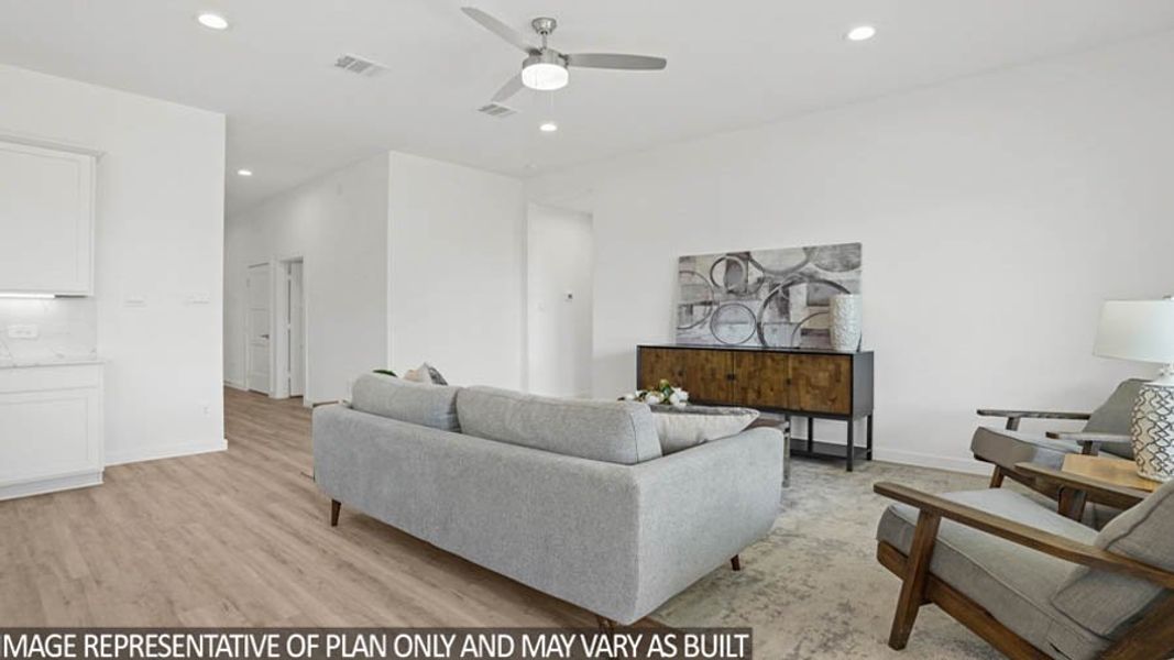 Furnished interior view inside a new home in Hills of Westlake, Conroe (Image 7). Furnished interior view inside a new home in Hills of Westlake, Conroe (Image 7).