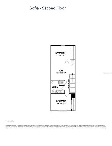 2D floor plan layout of this home in Rainwood, Groveland, FL (Image 3).