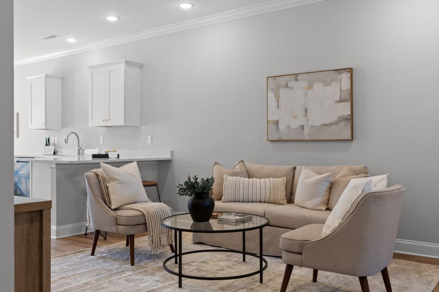 Furnished interior in a model home at The Eleuthera in Chattanooga (Image 21).