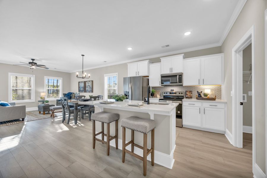 Representative furnished interior of a home built from the Glendale II by Great Southern Homes in White Oak Estates, Conway (Image 4).