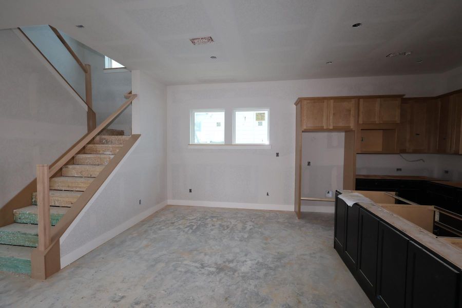 In-progress construction of a new home in Bridgeland Central: Emerald Heights - Cottages Row Collection, Cypress, TX (Image 13).