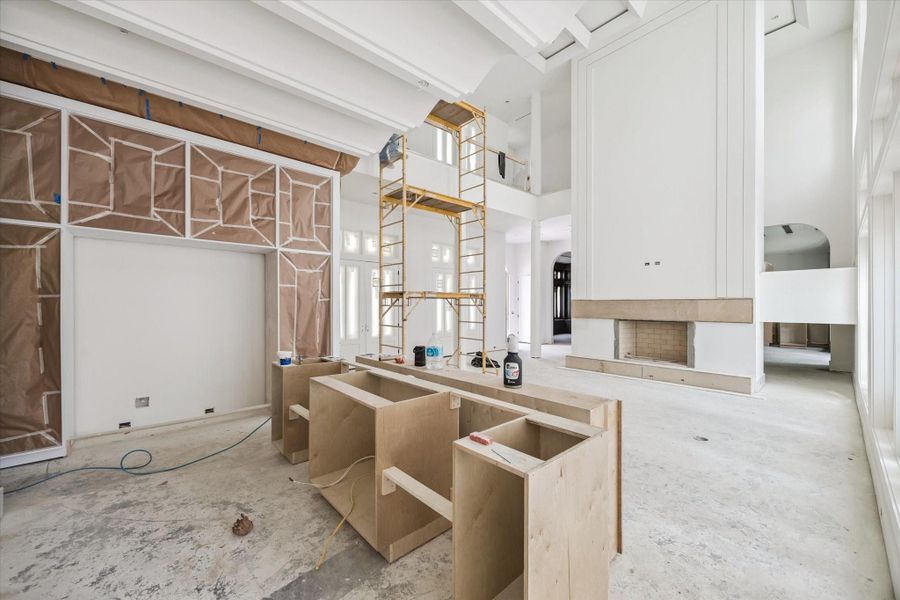 Kitchen and family room. Kitchen and family room.